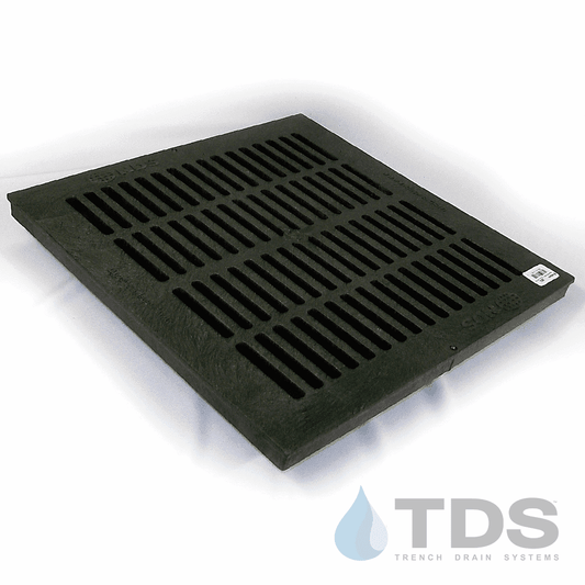 NDS 1811 Class B ADA Compliant Slotted HDPE 18" x 18" Grate - BLACK