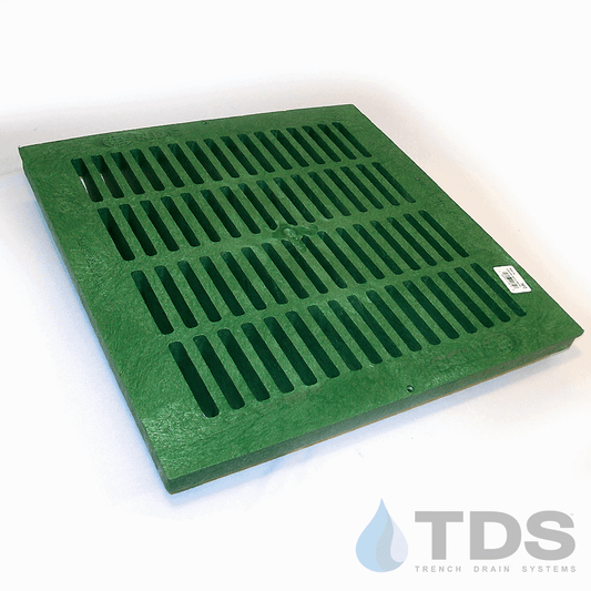 NDS 1812 Class B ADA Compliant Slotted HDPE 18" x 18" Grate - GREEN