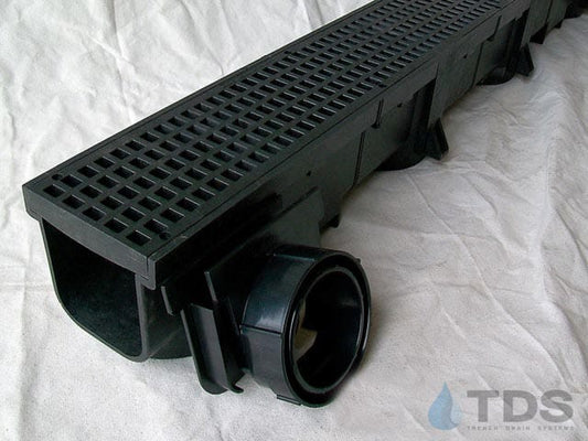 POLYLOK 90860 Driveway Drainage Kit with Mesh Grate - Black