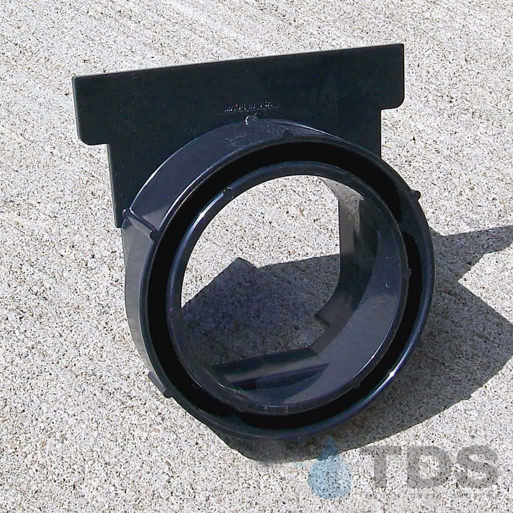 POLYLOK 90860-OE End Outlet for 90860 Driveway Drain - Black