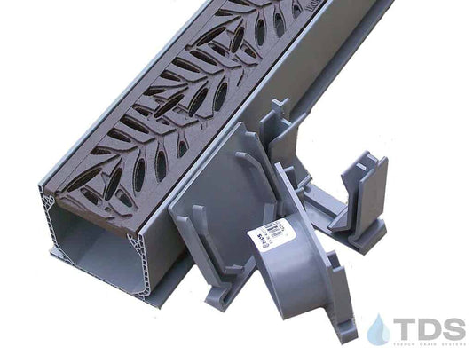 NDS 3" Gray Mini Channel Kit with Iron Age Locust Grate - Baked on Oil Finish
