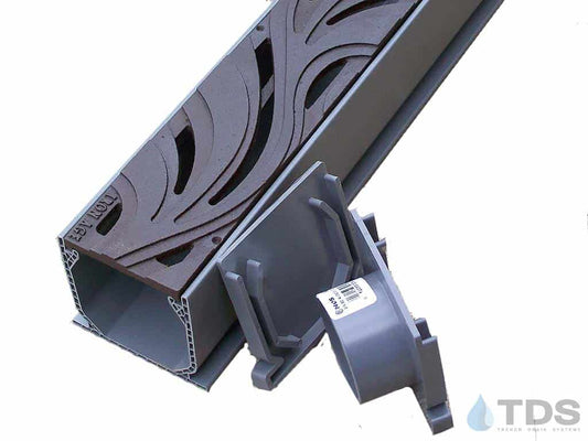 NDS 3" Gray Mini Channel Kit with Iron Age Minnione Grate - Baked on Oil Finish