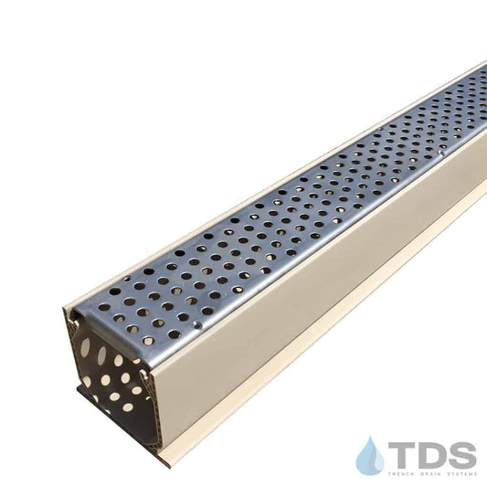 NDS 3" Sand Mini Channel Kit with TDS Perforated Grate - 304 Stainless