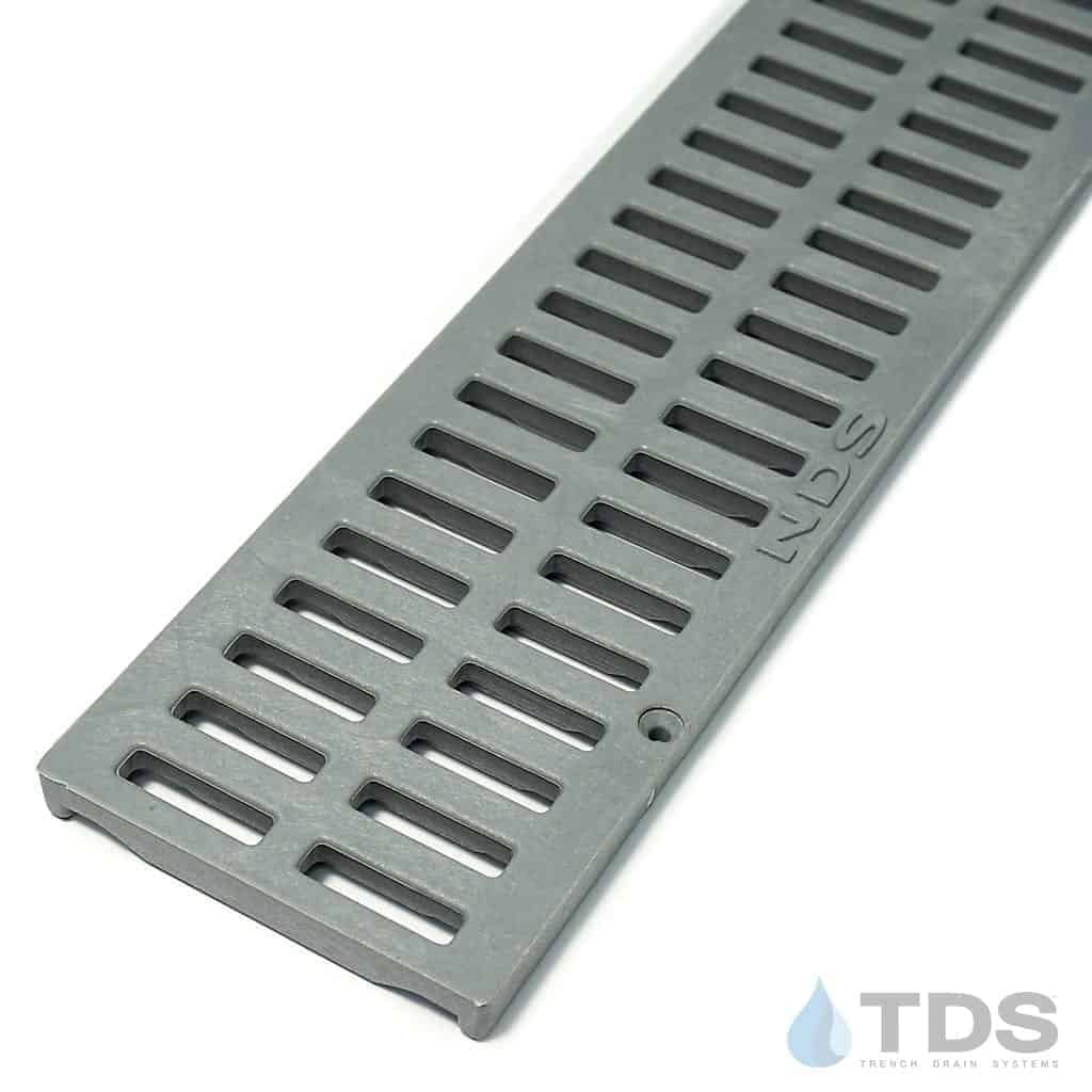 NDS 541 Class B ADA Compliant Heel-Proof HDPE 3" x 36" Grate - GRAY