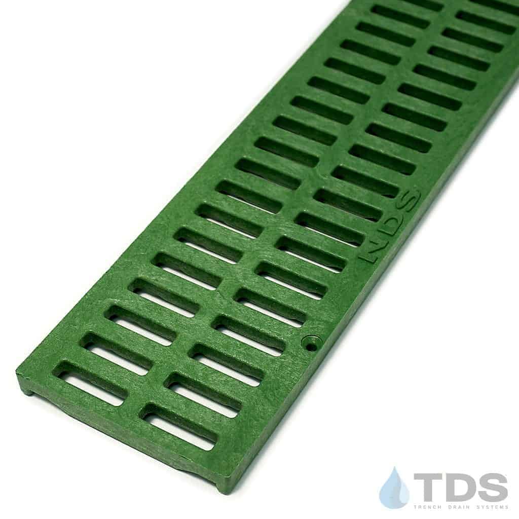 NDS 542 Class B ADA Compliant Heel-Proof HDPE 3" x 36" Grate - GREEN
