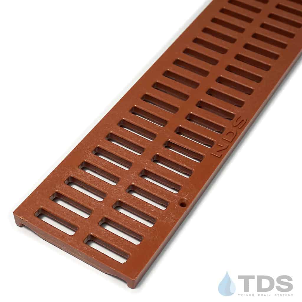 NDS 551 Class B ADA Compliant Heel-Proof HDPE 3" x 36" Grate - BRICK RED