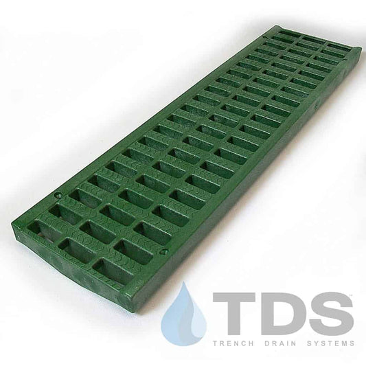 NDS 815 Class B ADA Compliant Light Traffic HDPE 5" x 20" Grate - GREEN