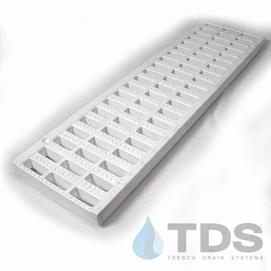 NDS 819 Class B ADA Compliant Light Traffic HDPE 5" x 20" Grate - WHITE