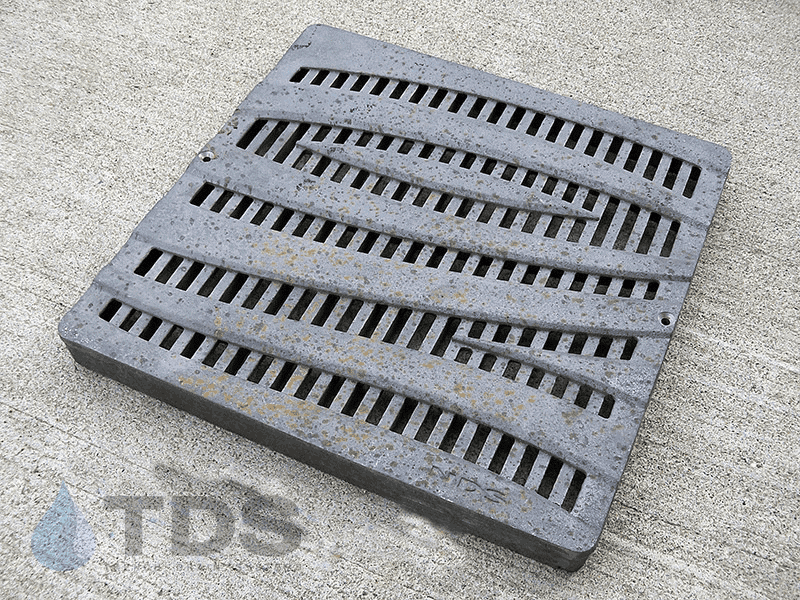 NDS 1224CI Class B ADA Compliant Wave Cast Iron 12" x 12" Grate - RAW