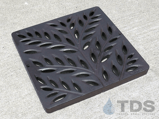 NDS 1218CI-BF Class B Botanical Cast Iron 12" x 12" Grate - BoOF