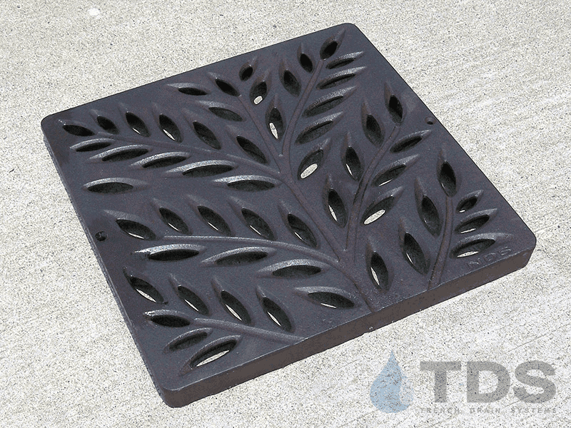 NDS 1218CI-BF Class B Botanical Cast Iron 12" x 12" Grate - BoOF