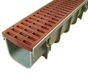 NDS Pro 5 Brick Red Slotted Grate