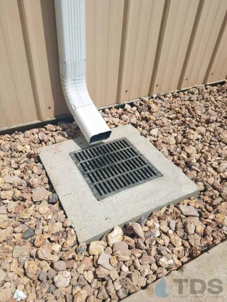 NDS-12x12-CatchBasin-Downspout stainless steel | TDS- Trench Drain Systems