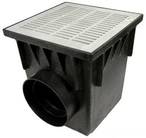 NDS 1882 gray slotted grate catch basin | TDS- Trench Drain Systems