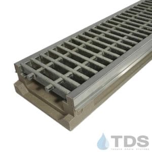 Polycast 500 stainless steel edging with 644 grate