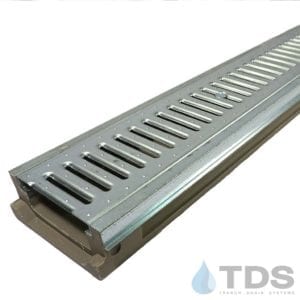Polycast 500 galvanized steel edging with 647 grate