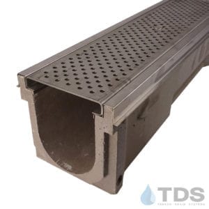 Polycast 600 stainless steel edging with 657 grate