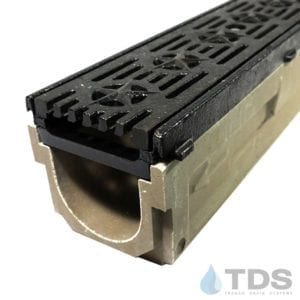 Polycast 700 ductile iron frame with 692 grate stone channel decorative star grate | TDS- Trench Drain Systems