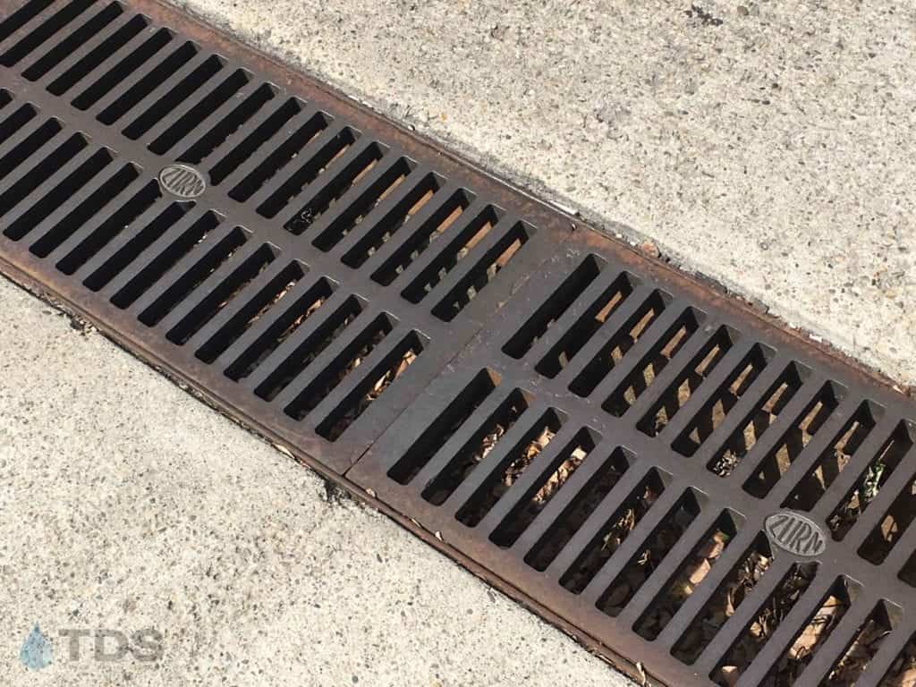 Zurn Z882 bronze slotted street grate close up | TDS- Trench Drain Systems