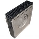 POLYCAST® 670 Catch Basin- Stone Gray and Black Decorative | TDS- Trench Drain Systems
