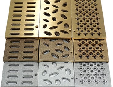 TDS Deco - Decorative Patterned Gold, Bronze and Silver | TDS- Trench Drain Systems