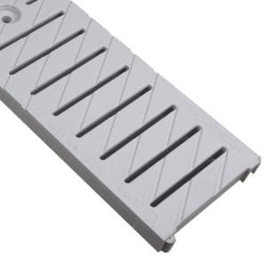 Heelproof Slotted Plastic Grates-White and Black-494-ULMA PNH100KCAM