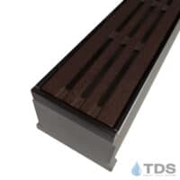 TDS MAX Mini Grey channel Oil Rubbed Bronze edge with Bars Ductile Iron Grate in Baked on Oil FInish