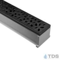 TDS MAX Mini Grey with Oil Rubbed edge and a Rain Drop Ductile Iron Grate in Raw