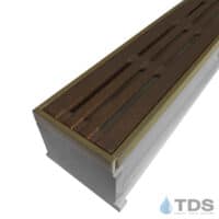 TDS MAX Mini Grey channel Bronze edge with Bars Ductile Iron Grate in Baked on Oil Finish