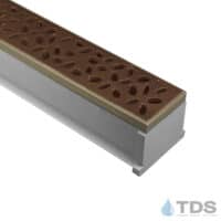 TDS MAX Mini Bronze edge with Rain Drop Ductile Iron Grate with Baked on Oil Finish