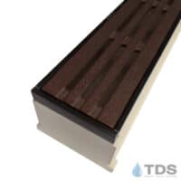 TDS MAX Mini Sand channel Oil Rubbed Bronze edge with Bars Ductile Iron Grate in Baked on Oil FInish
