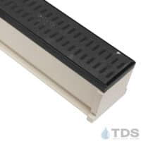 TDS MAX Mini Sand channel Oil Rubbed Bronze edge with Slotted Ductile Iron Grate in Raw