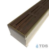 TDS MAX Mini Sand channel Bronze edge with Bars Ductile Iron Grate in Baked on Oil FInish