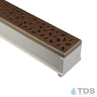 TDS MAX Mini Sand channel Bronze edge with Rain Drop Ductile Iron Grate in Baked On Oil Finish