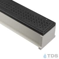 TDS MAX Mini Sand channel Oil Rubbed Bronze edge with Cathedral Ductile Iron Grate in Raw