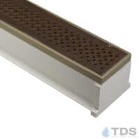 TDS MAX Mini Sand channel Bronze edge with Cathedral Ductile Iron Grate in Baked On Oil Finish