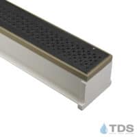 TDS MAX Mini Sand channel Bronze edge with Cathedral Ductile Iron Grate in Raw