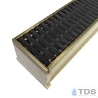 TDS MAX Mini Sand channel Bronze edge with Pedreda Ductile Iron Grate in raw