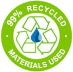 99% Recycled Materials Used