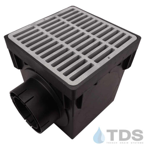 NDS-2outlet-catch-basin-4in-outlets-grey-slotted-grate-TDSdrains