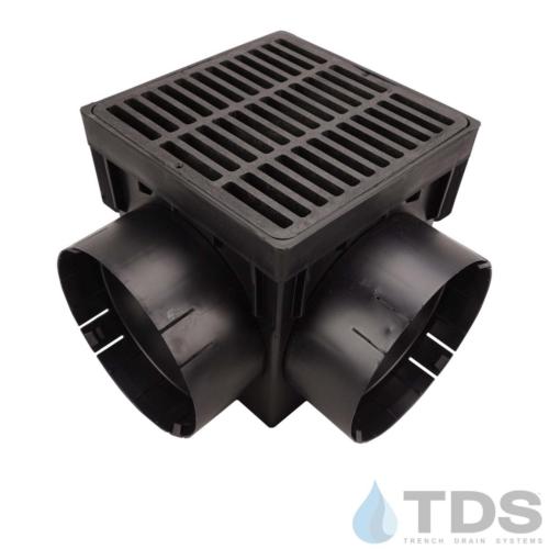 NDS-4outlet-catch-basin-6in-outlets-blk-slotted-grate-TDSdrains
